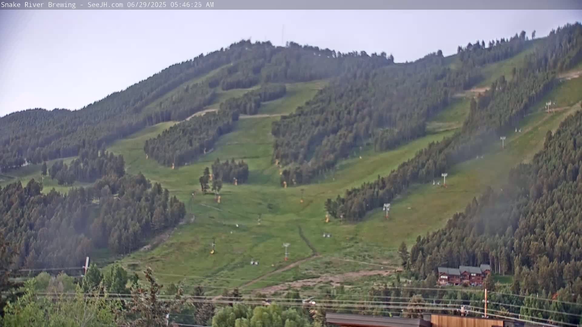 Snow King Mountain View from Jackson Town Live Cam - Jackson, Teton, Wyoming, USA
