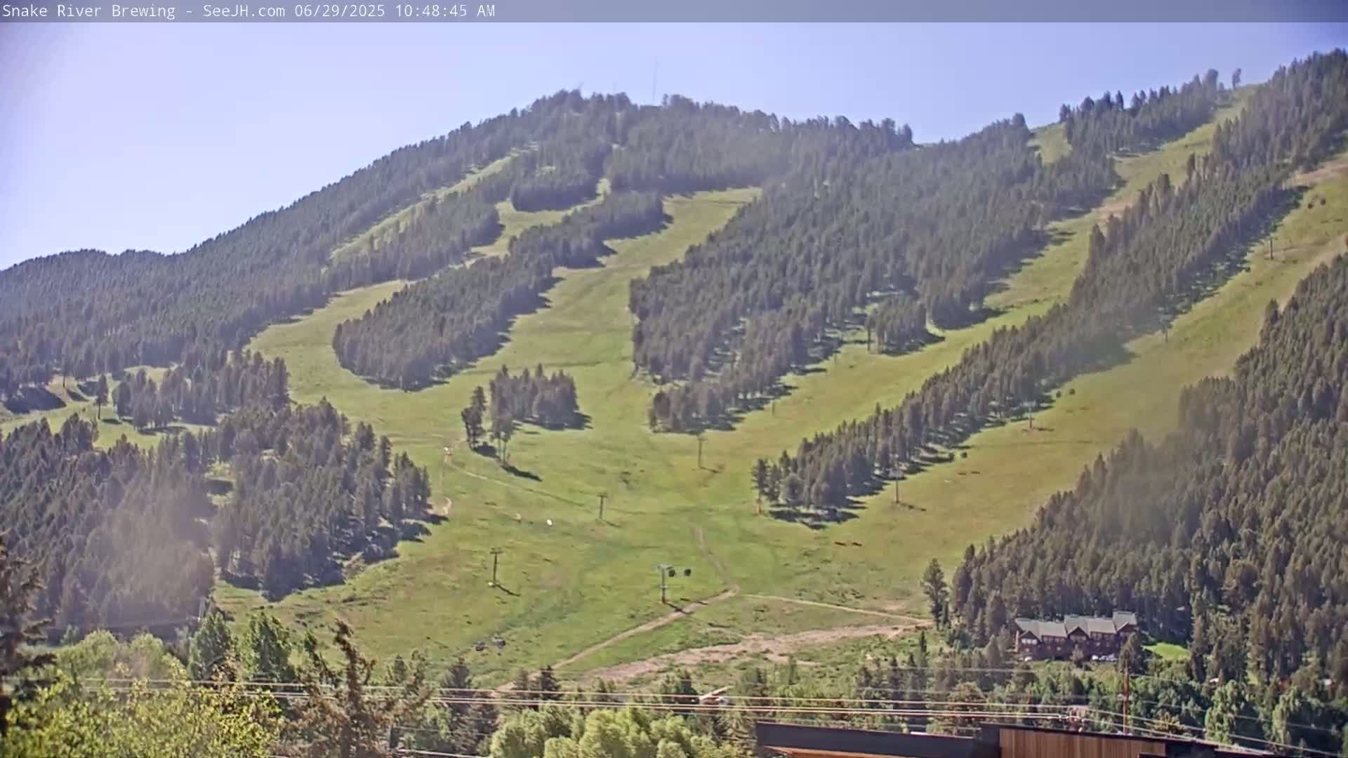 Snow King Mountain View from Jackson Town Live Cam - Jackson, Teton, Wyoming, USA