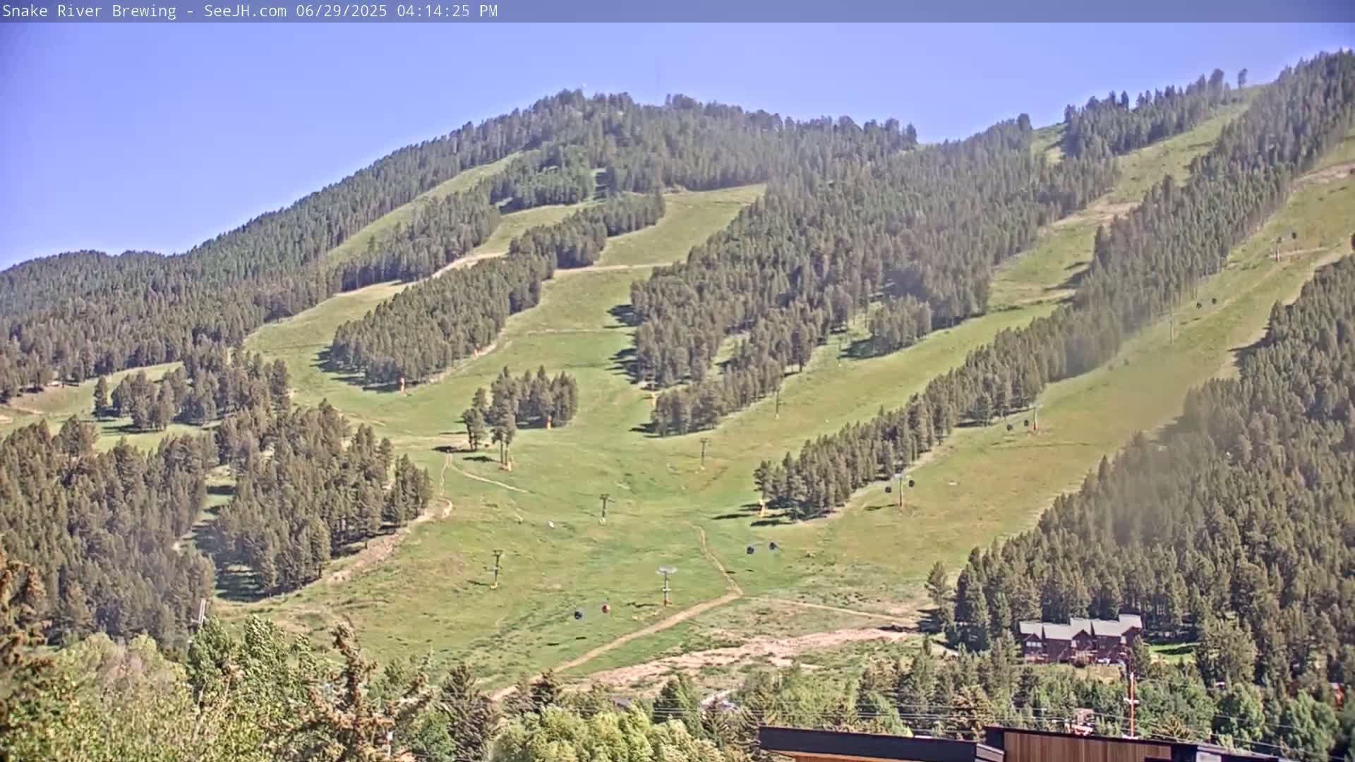 Snow King Mountain View from Jackson Town Live Cam - Jackson, Teton, Wyoming, USA