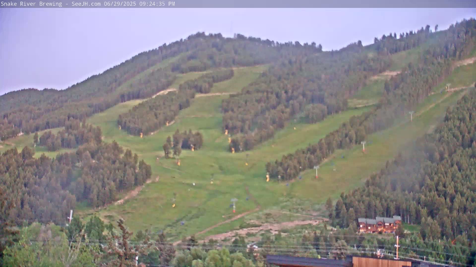 Snow King Mountain View from Jackson Town Live Cam - Jackson, Teton, Wyoming, USA
