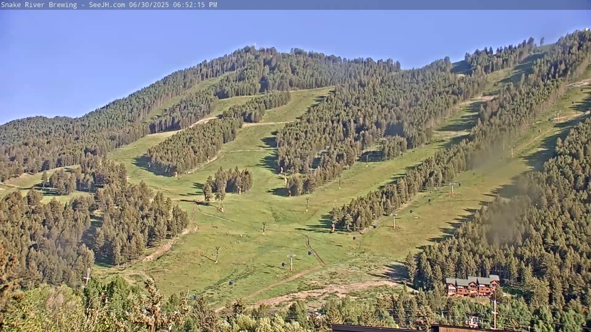 Snow King Mountain View from Jackson Town Live Cam - Jackson, Teton, Wyoming, USA