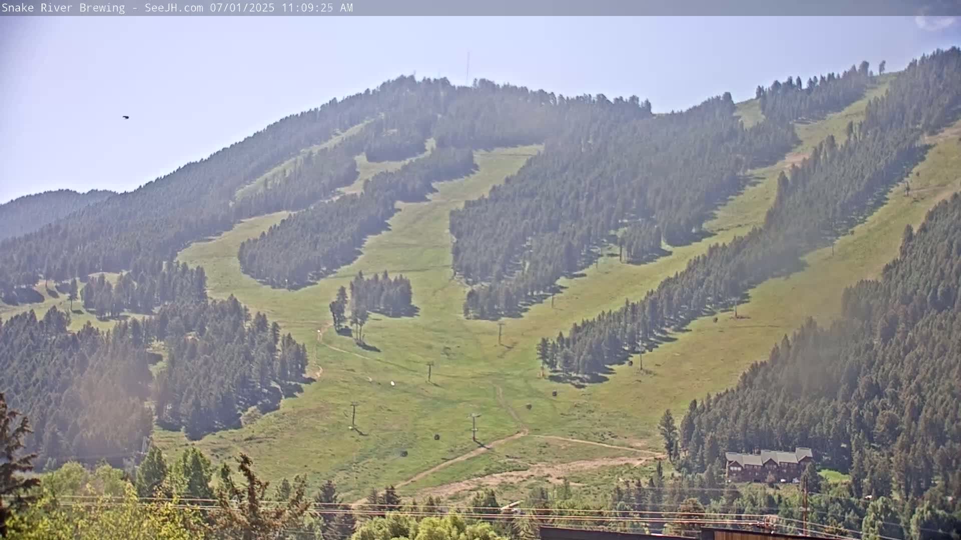 Snow King Mountain View from Jackson Town Live Cam - Jackson, Teton, Wyoming, USA