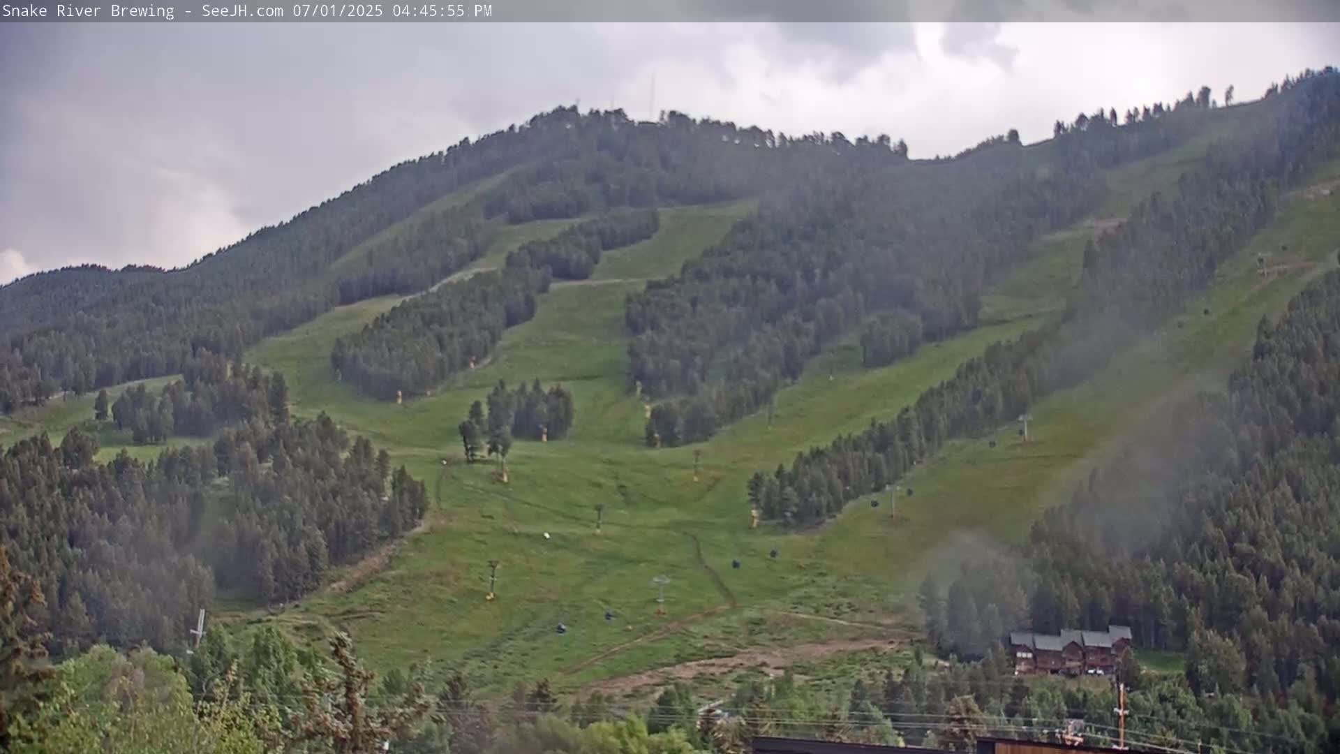 Snow King Mountain View from Jackson Town Live Cam - Jackson, Teton, Wyoming, USA