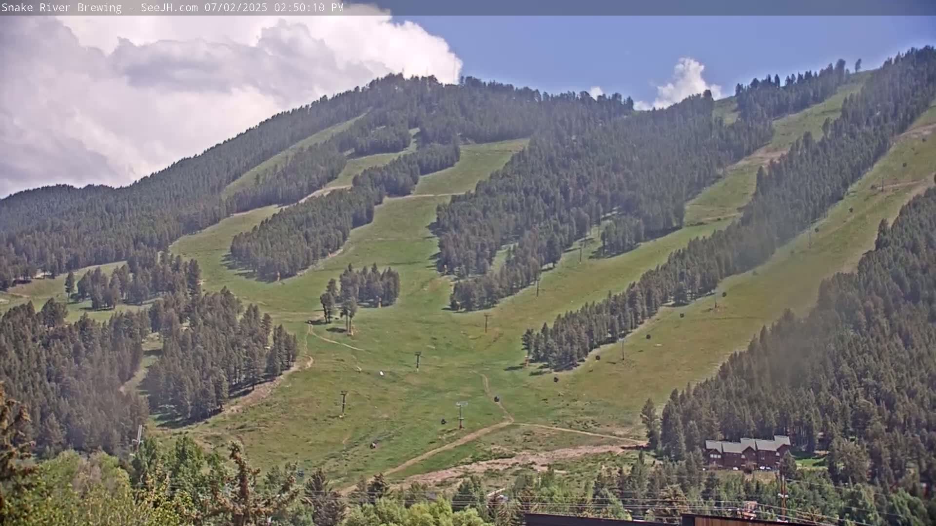 Snow King Mountain View from Jackson Town Live Cam - Jackson, Teton, Wyoming, USA