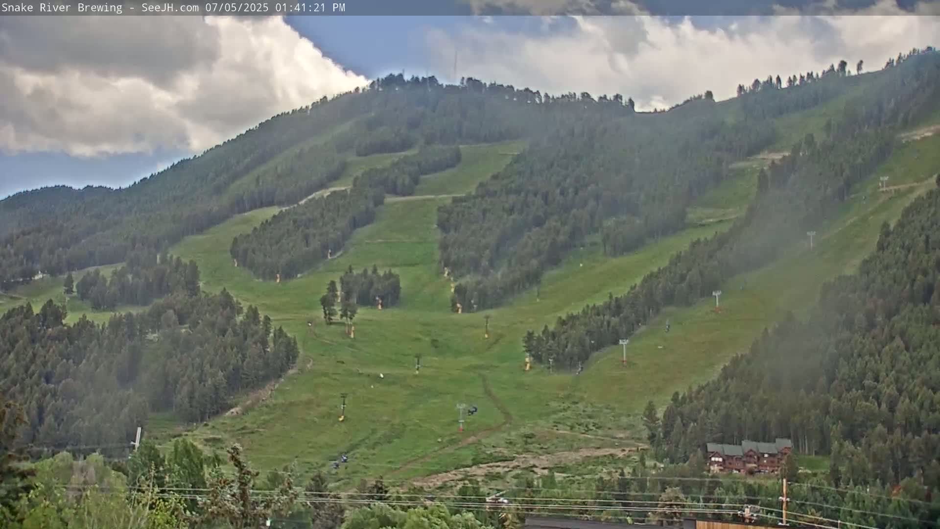 Snow King Mountain View from Jackson Town Live Cam - Jackson, Teton, Wyoming, USA