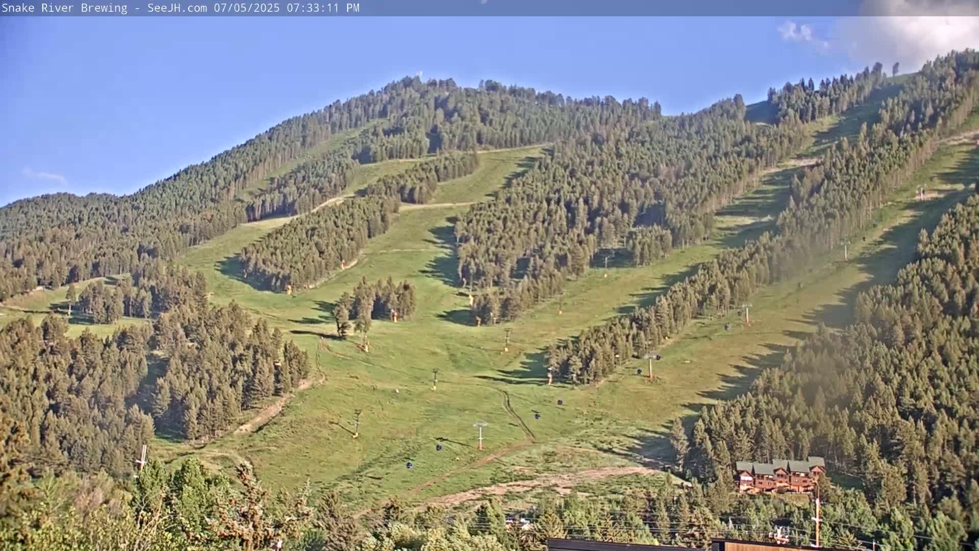 Snow King Mountain View from Jackson Town Live Cam - Jackson, Teton, Wyoming, USA