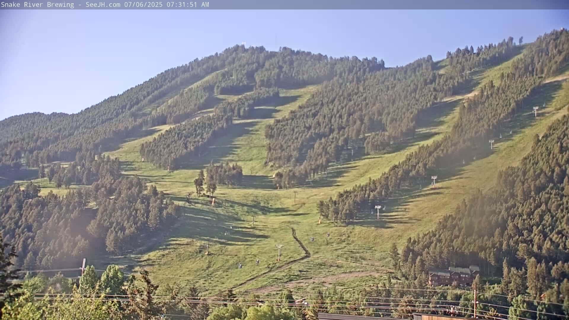 Snow King Mountain View from Jackson Town Live Cam - Jackson, Teton, Wyoming, USA