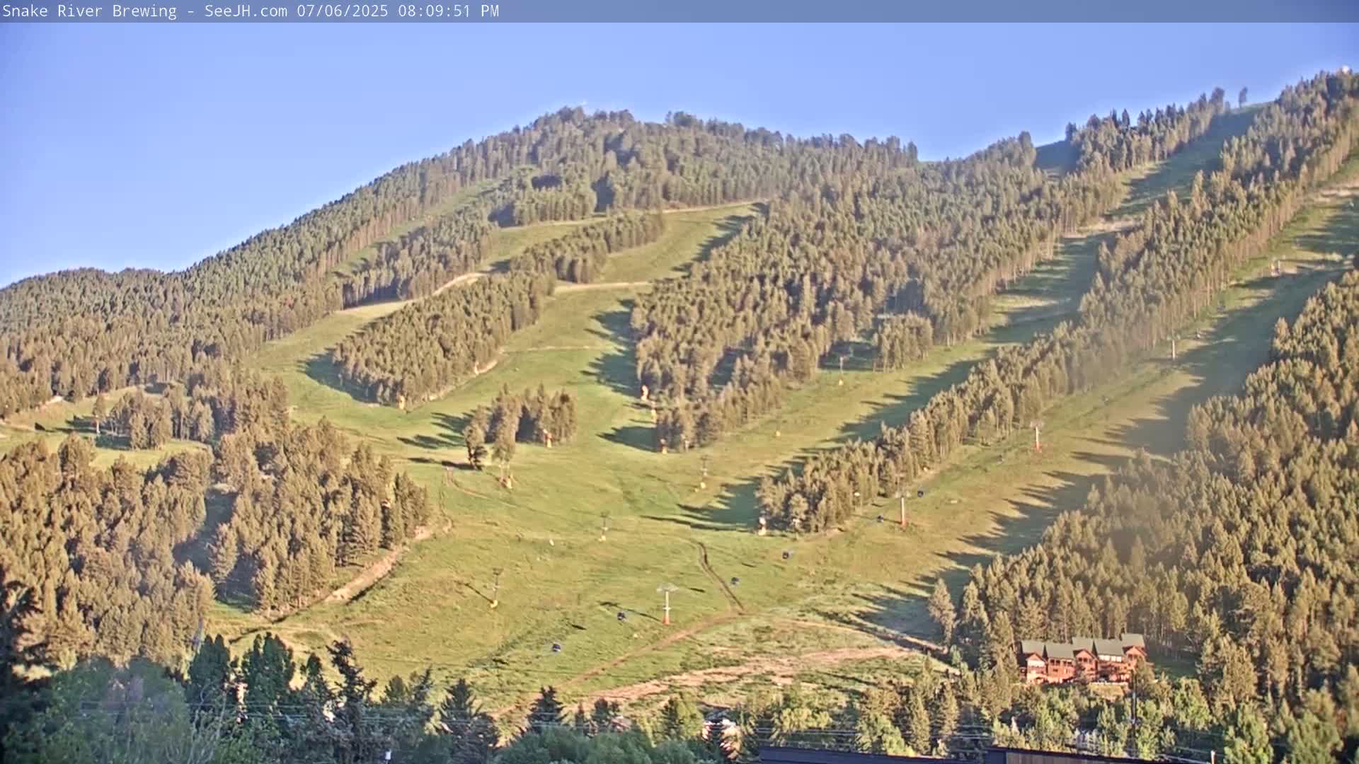 Snow King Mountain View from Jackson Town Live Cam - Jackson, Teton, Wyoming, USA