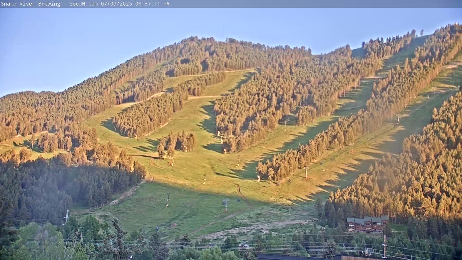 Snow King Mountain View from Jackson Town Live Cam - Jackson, Teton, Wyoming, USA