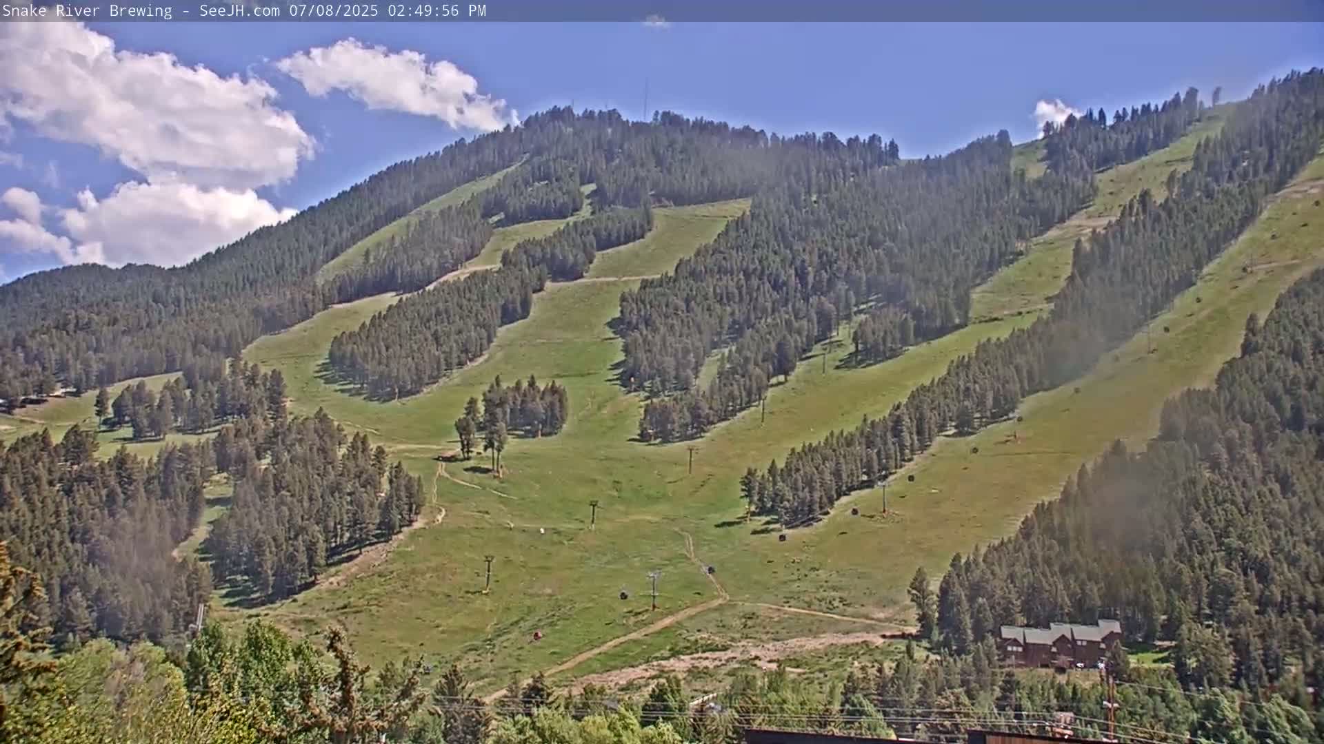 Snow King Mountain View from Jackson Town Live Cam - Jackson, Teton, Wyoming, USA