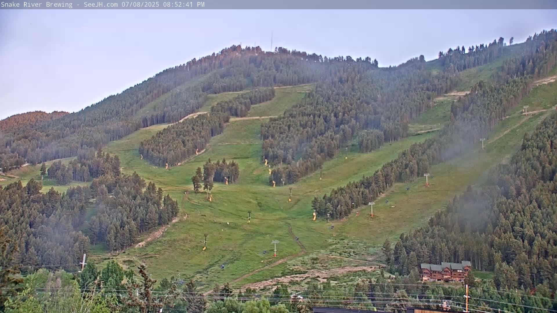 Snow King Mountain View from Jackson Town Live Cam - Jackson, Teton, Wyoming, USA
