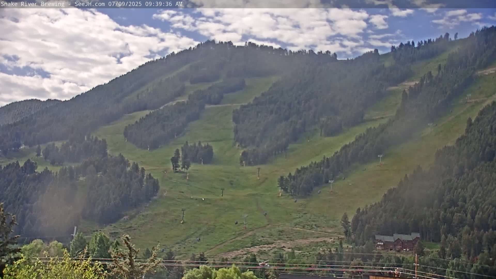 Snow King Mountain View from Jackson Town Live Cam - Jackson, Teton, Wyoming, USA