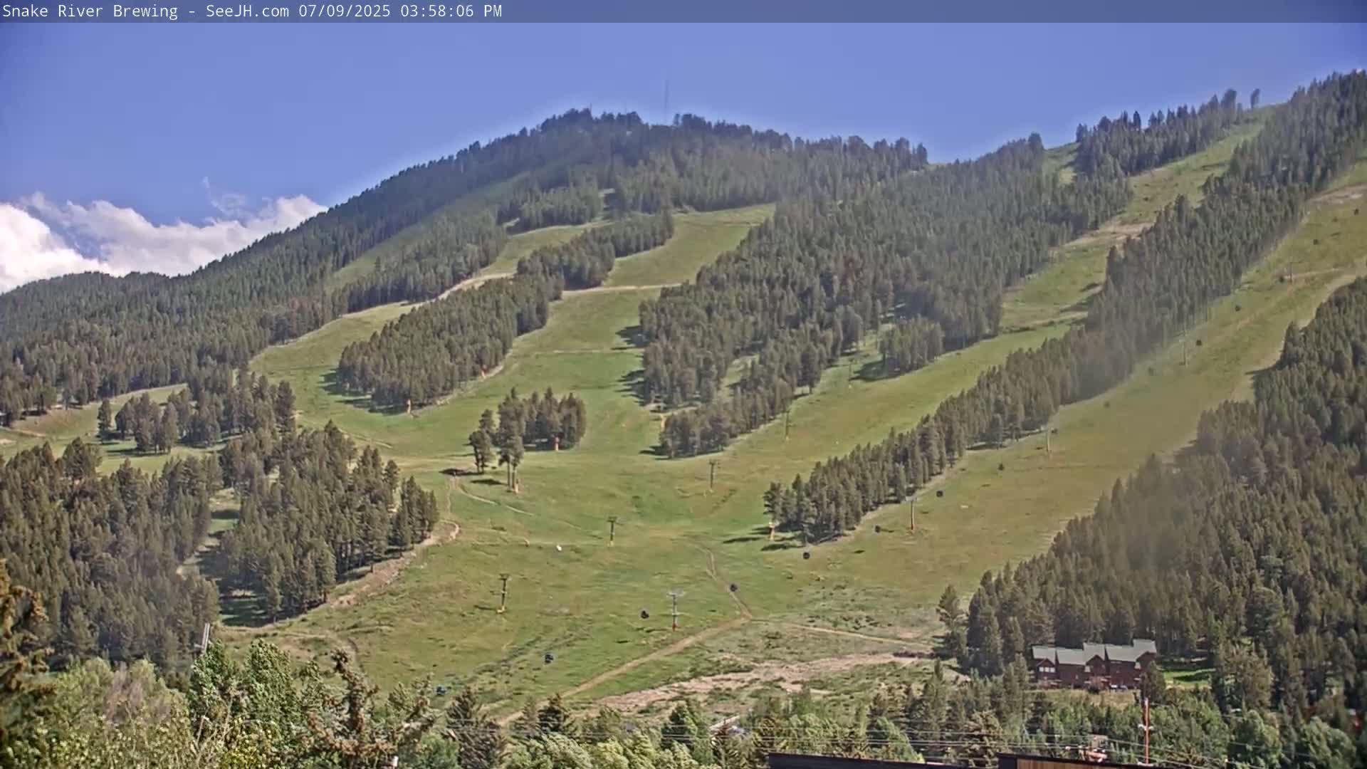 Snow King Mountain View from Jackson Town Live Cam - Jackson, Teton, Wyoming, USA