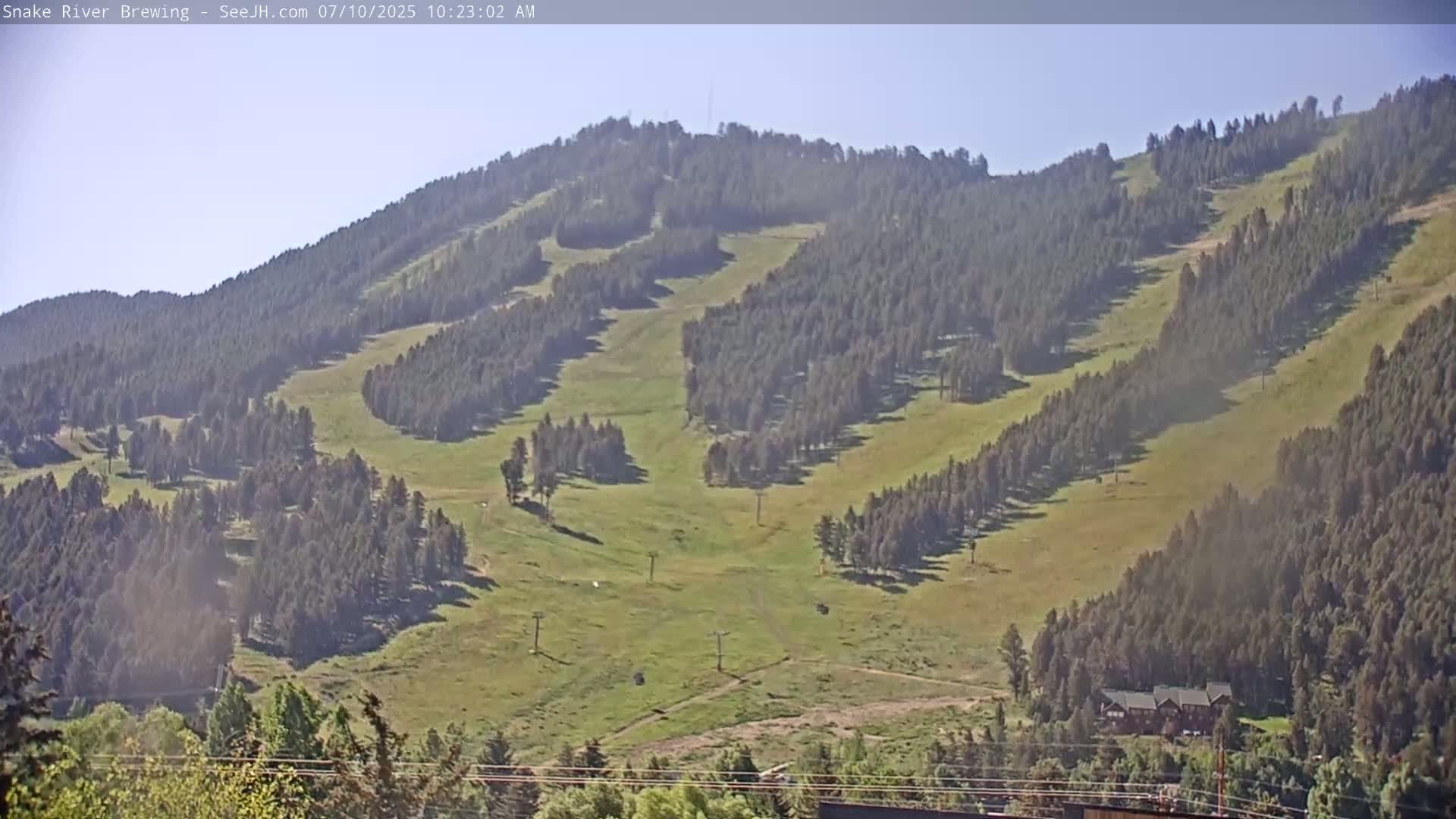 Snow King Mountain View from Jackson Town Live Cam - Jackson, Teton, Wyoming, USA