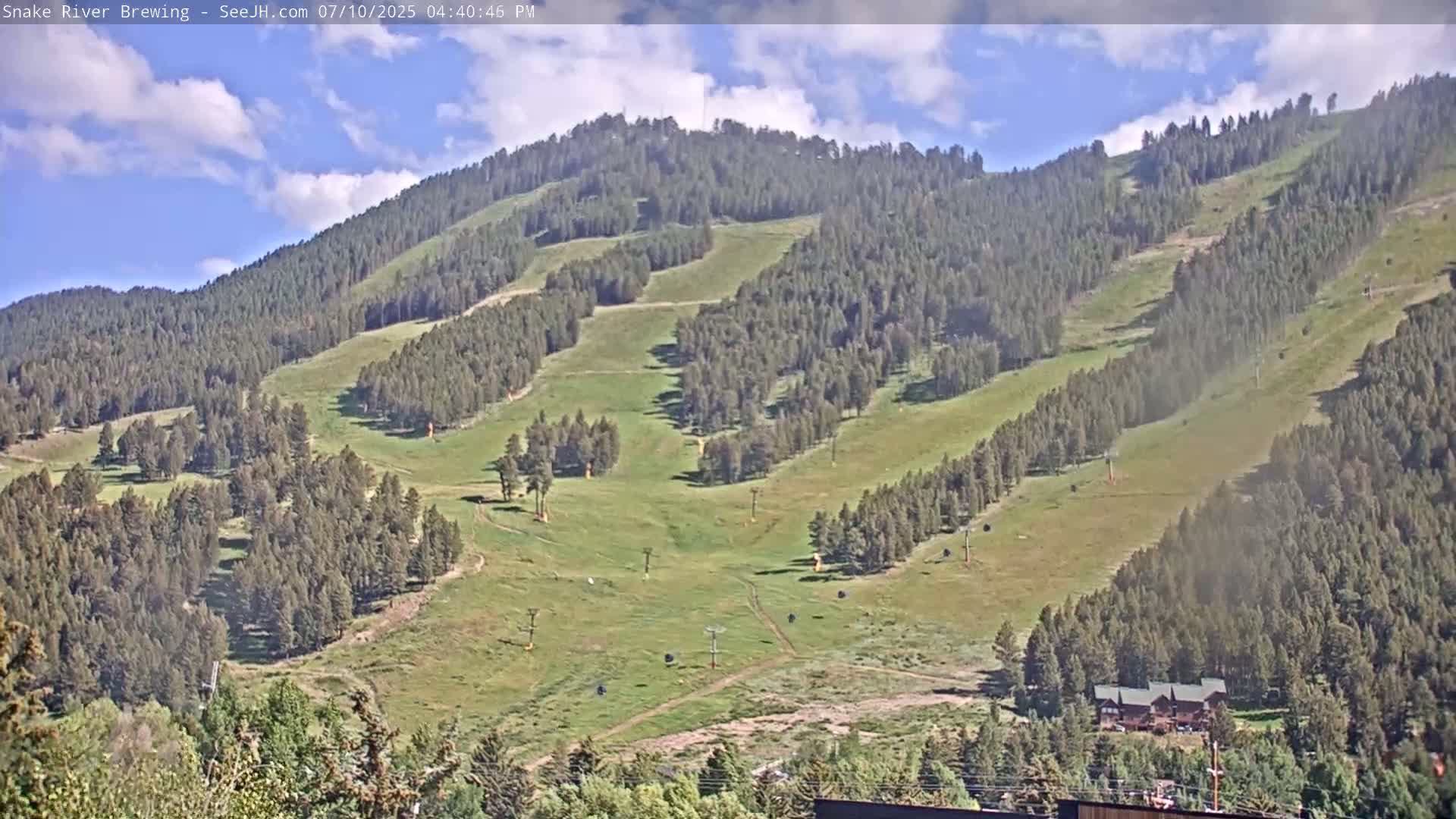 Snow King Mountain View from Jackson Town Live Cam - Jackson, Teton, Wyoming, USA