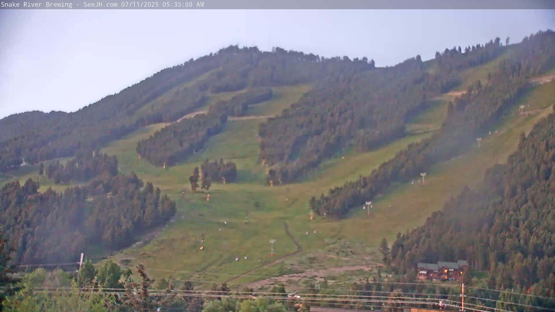 Snow King Mountain View from Jackson Town Live Cam - Jackson, Teton, Wyoming, USA