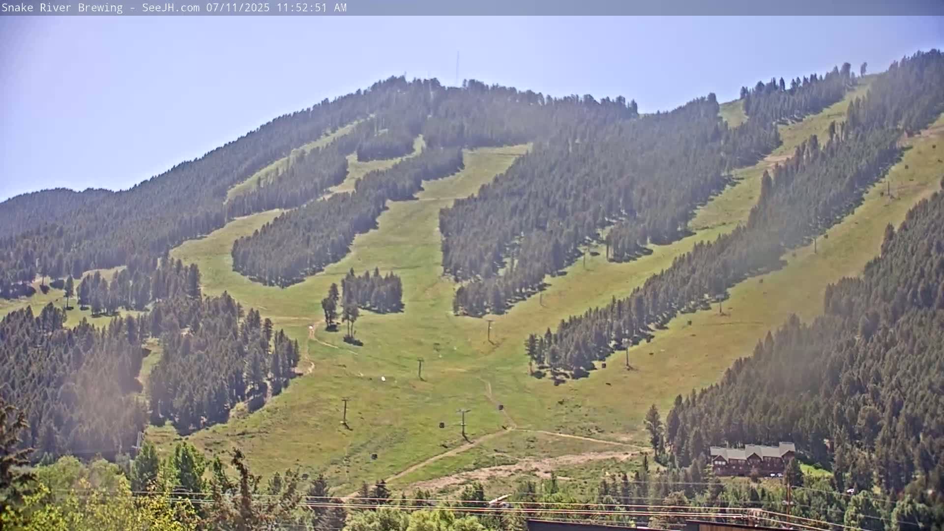 Snow King Mountain View from Jackson Town Live Cam - Jackson, Teton, Wyoming, USA