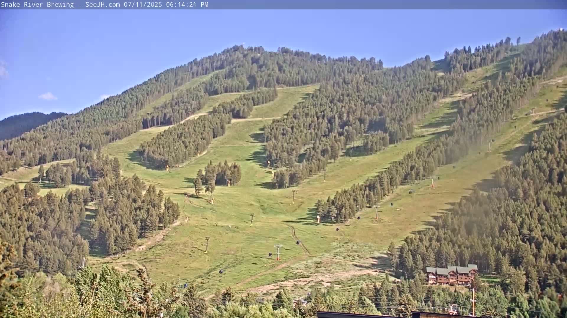 Snow King Mountain View from Jackson Town Live Cam - Jackson, Teton, Wyoming, USA
