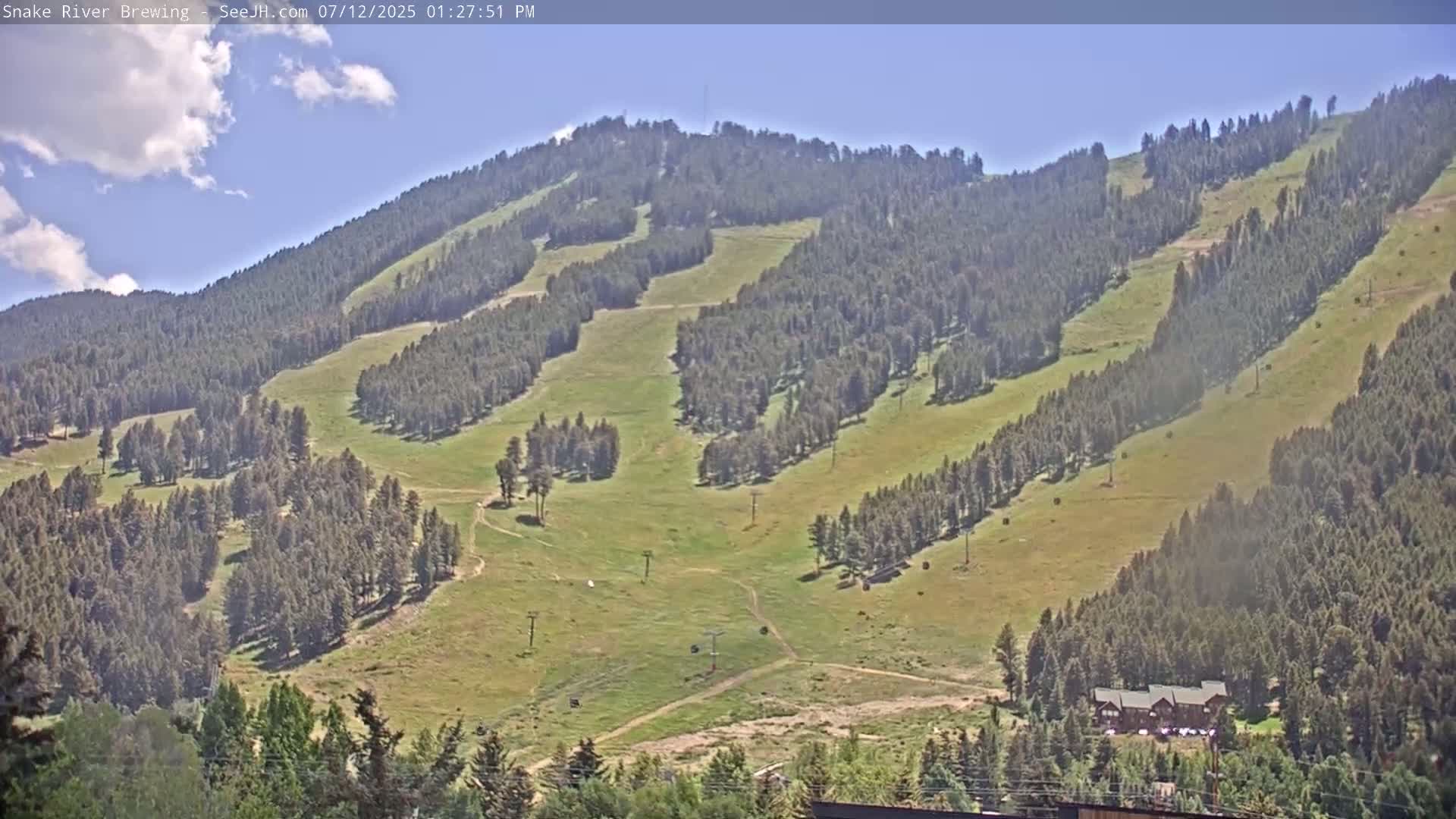 Snow King Mountain View from Jackson Town Live Cam - Jackson, Teton, Wyoming, USA