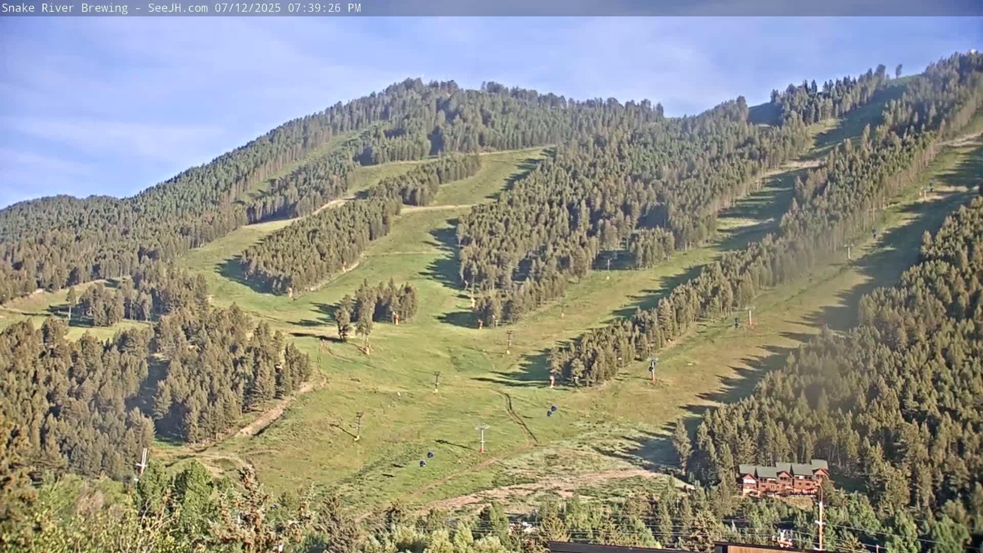 Snow King Mountain View from Jackson Town Live Cam - Jackson, Teton, Wyoming, USA