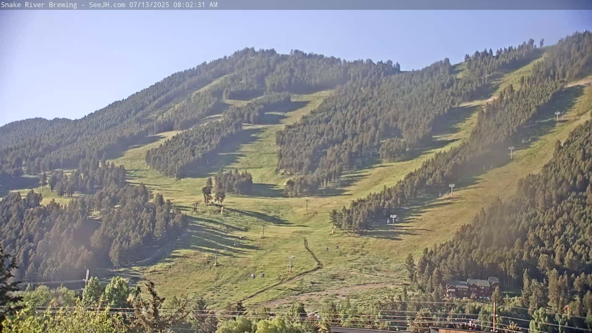 Snow King Mountain View from Jackson Town Live Cam - Jackson, Teton, Wyoming, USA