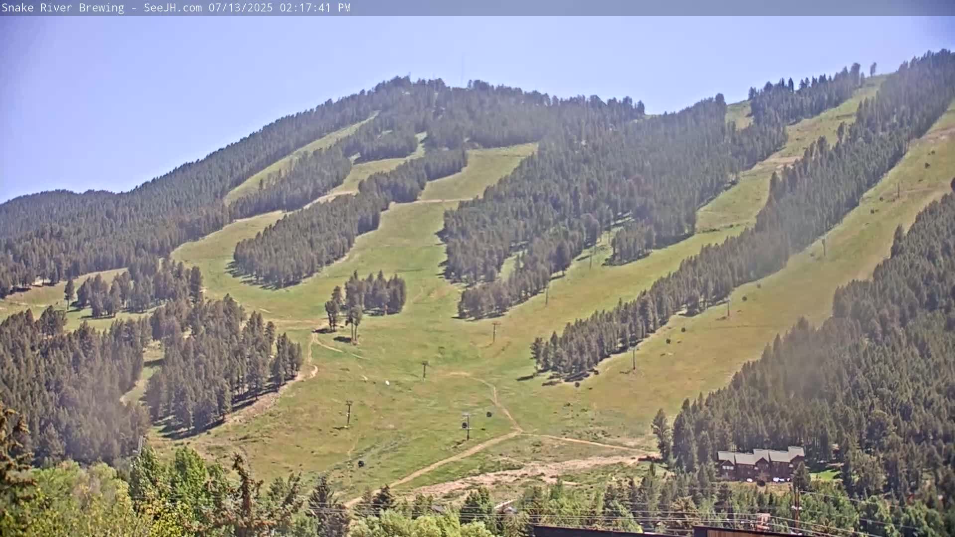 Snow King Mountain View from Jackson Town Live Cam - Jackson, Teton, Wyoming, USA