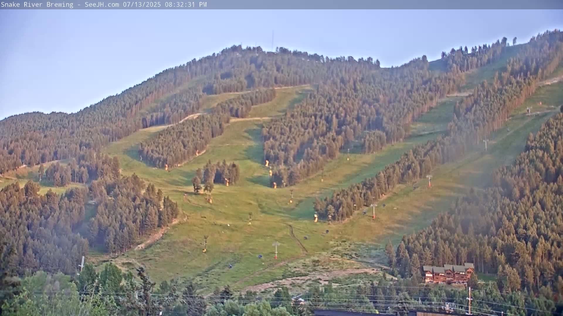 Snow King Mountain View from Jackson Town Live Cam - Jackson, Teton, Wyoming, USA