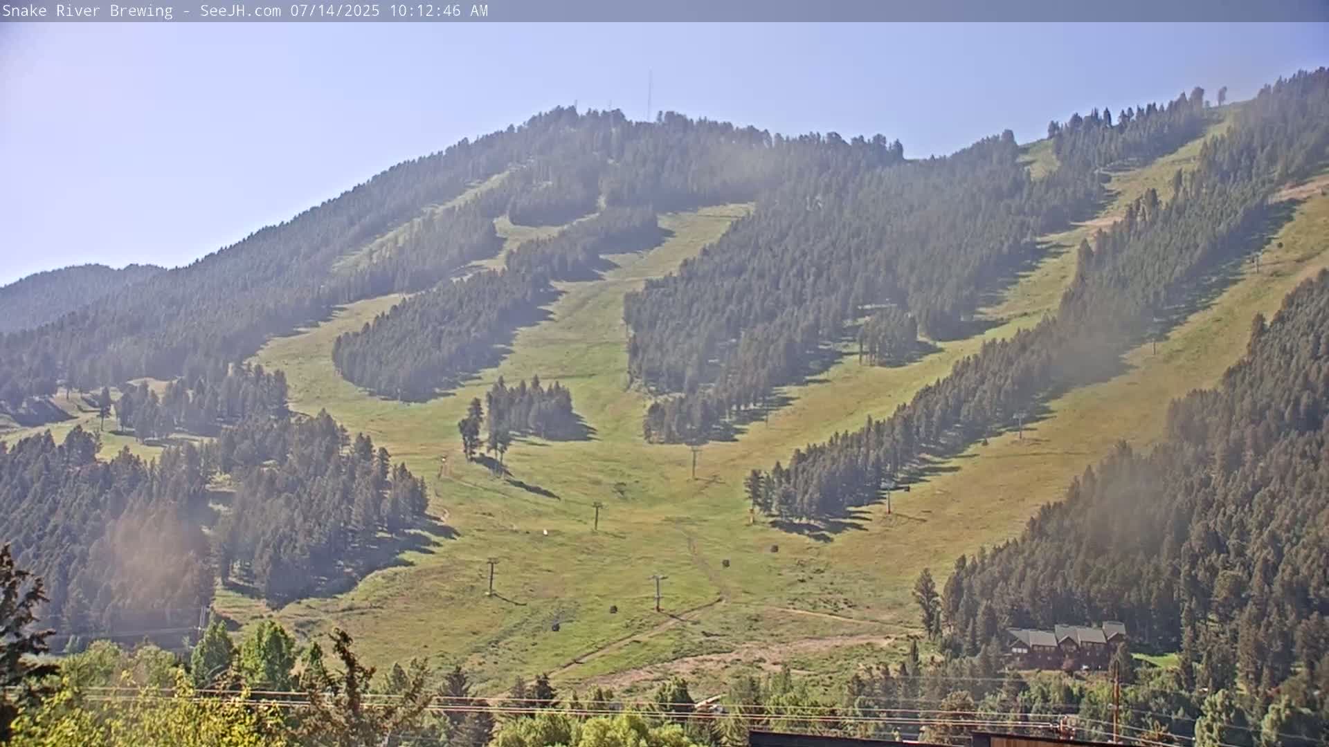 Snow King Mountain View from Jackson Town Live Cam - Jackson, Teton, Wyoming, USA