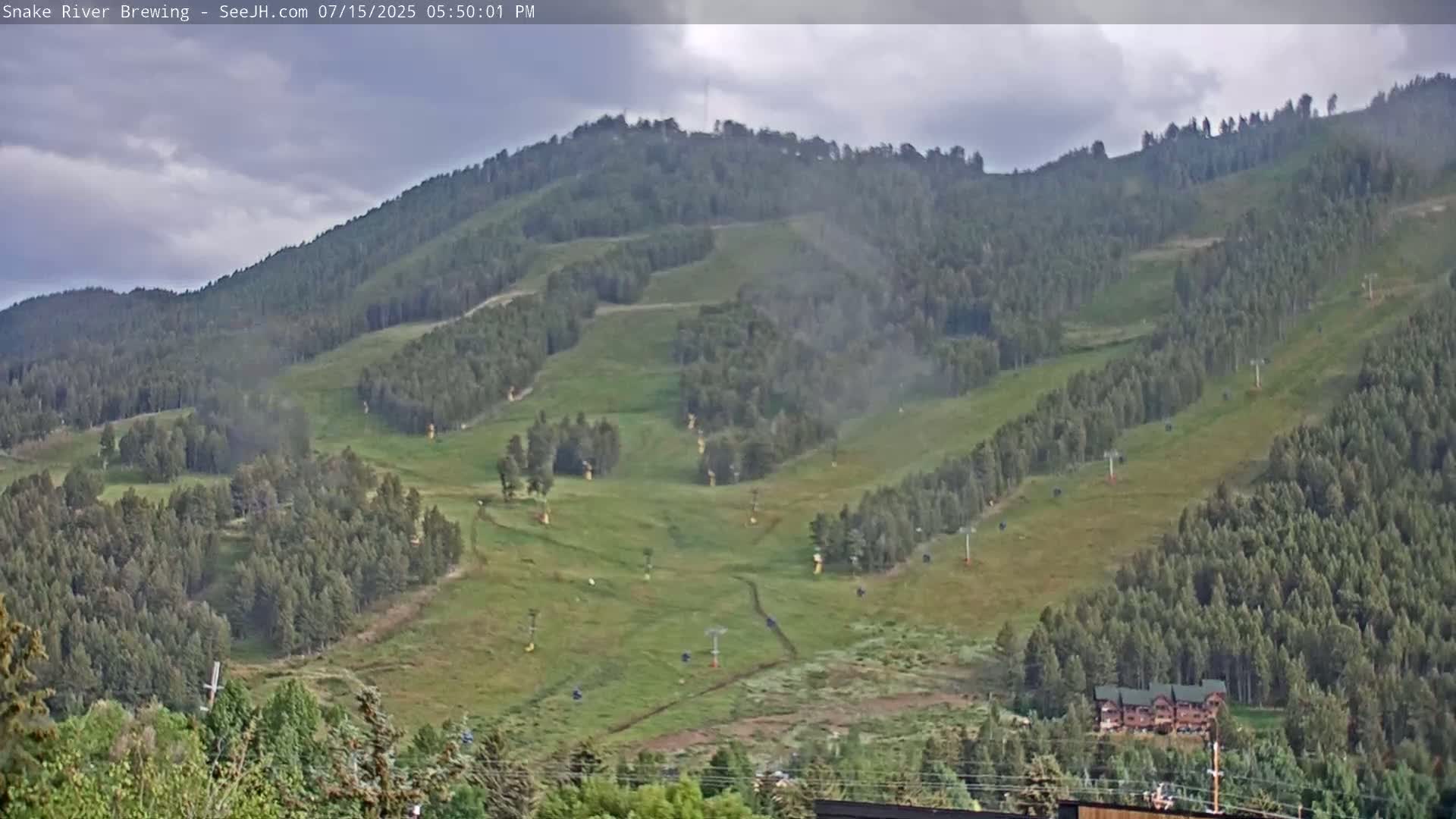Snow King Mountain View from Jackson Town Live Cam - Jackson, Teton, Wyoming, USA