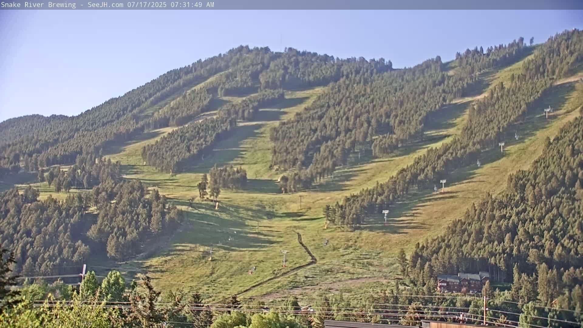 Snow King Mountain View from Jackson Town Live Cam - Jackson, Teton, Wyoming, USA