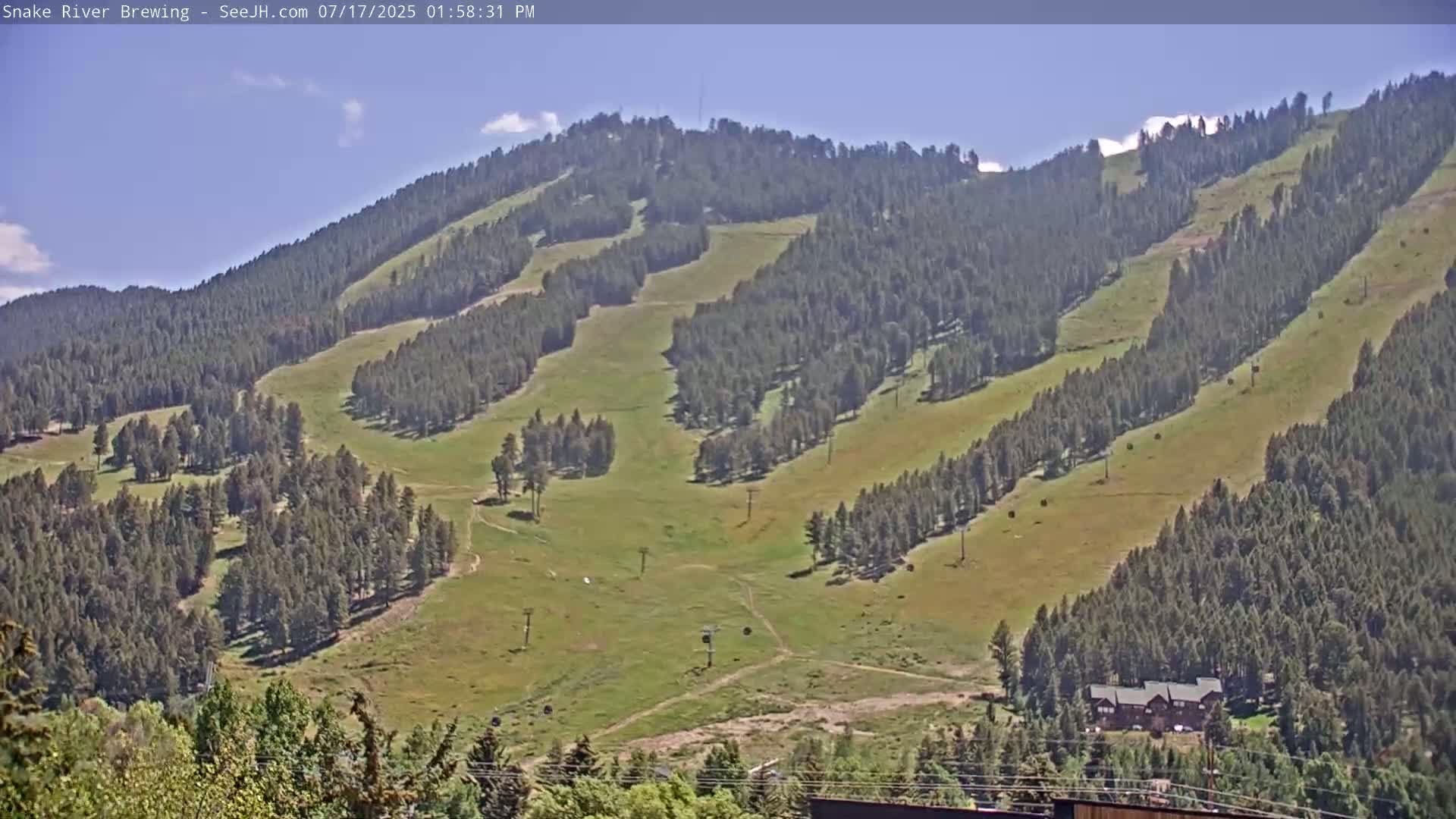 Snow King Mountain View from Jackson Town Live Cam - Jackson, Teton, Wyoming, USA