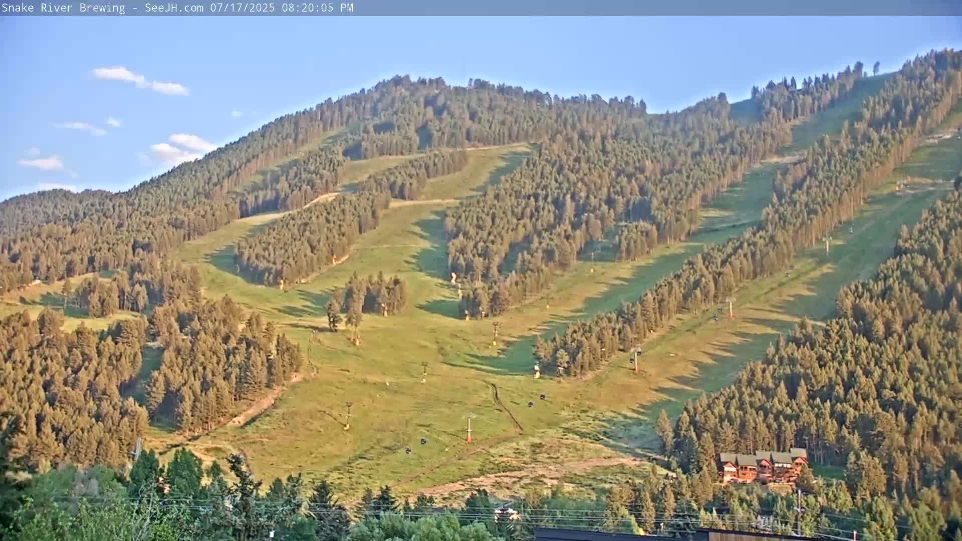 Snow King Mountain View from Jackson Town Live Cam - Jackson, Teton, Wyoming, USA