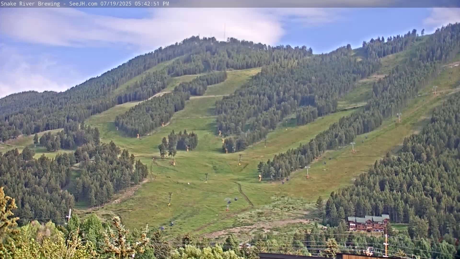 Snow King Mountain View from Jackson Town Live Cam - Jackson, Teton, Wyoming, USA