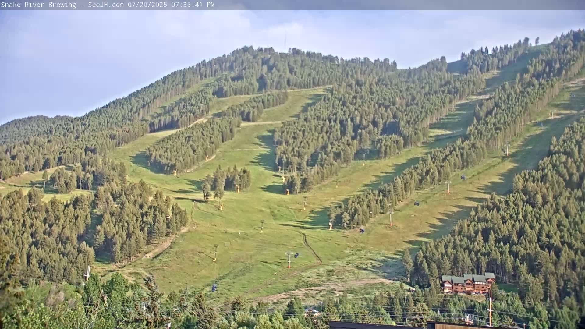 Snow King Mountain View from Jackson Town Live Cam - Jackson, Teton, Wyoming, USA