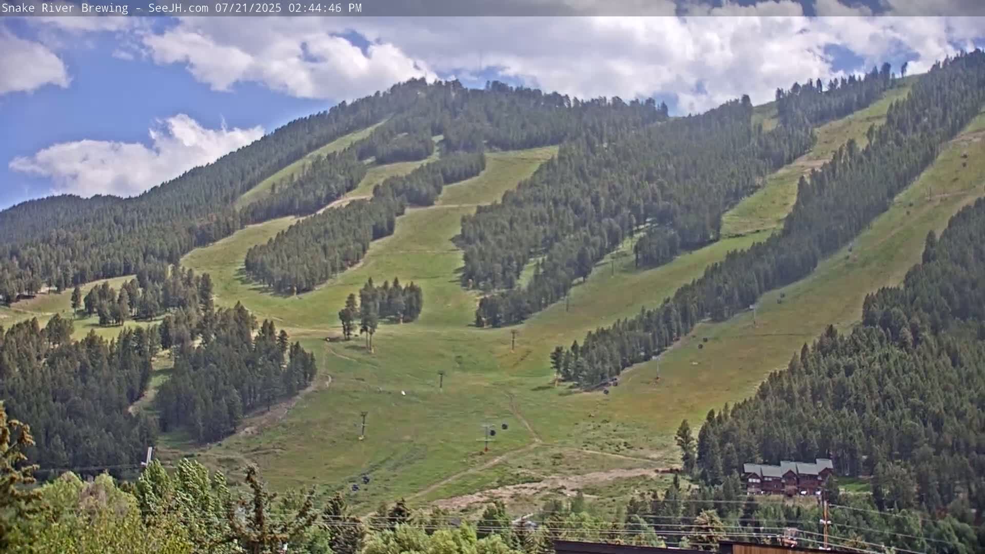 Snow King Mountain View from Jackson Town Live Cam - Jackson, Teton, Wyoming, USA