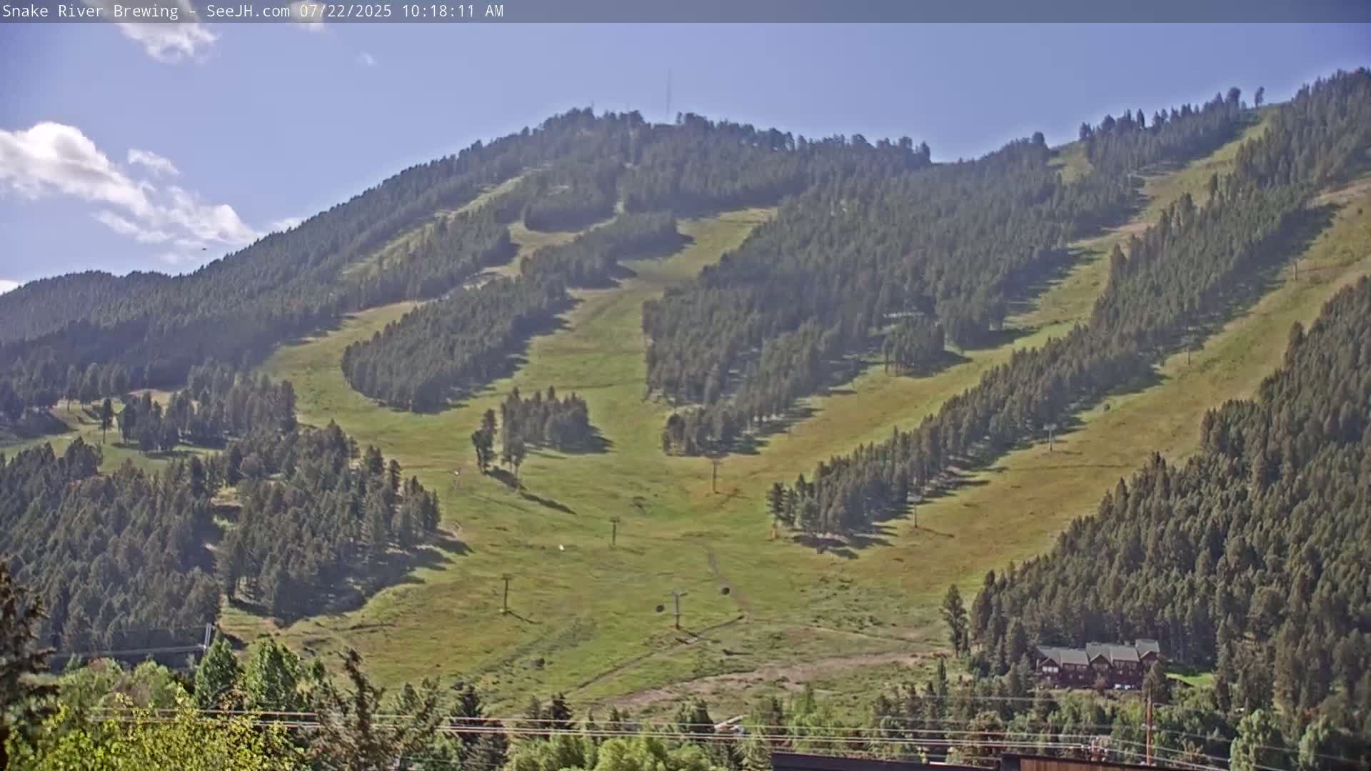 Snow King Mountain View from Jackson Town Live Cam - Jackson, Teton, Wyoming, USA