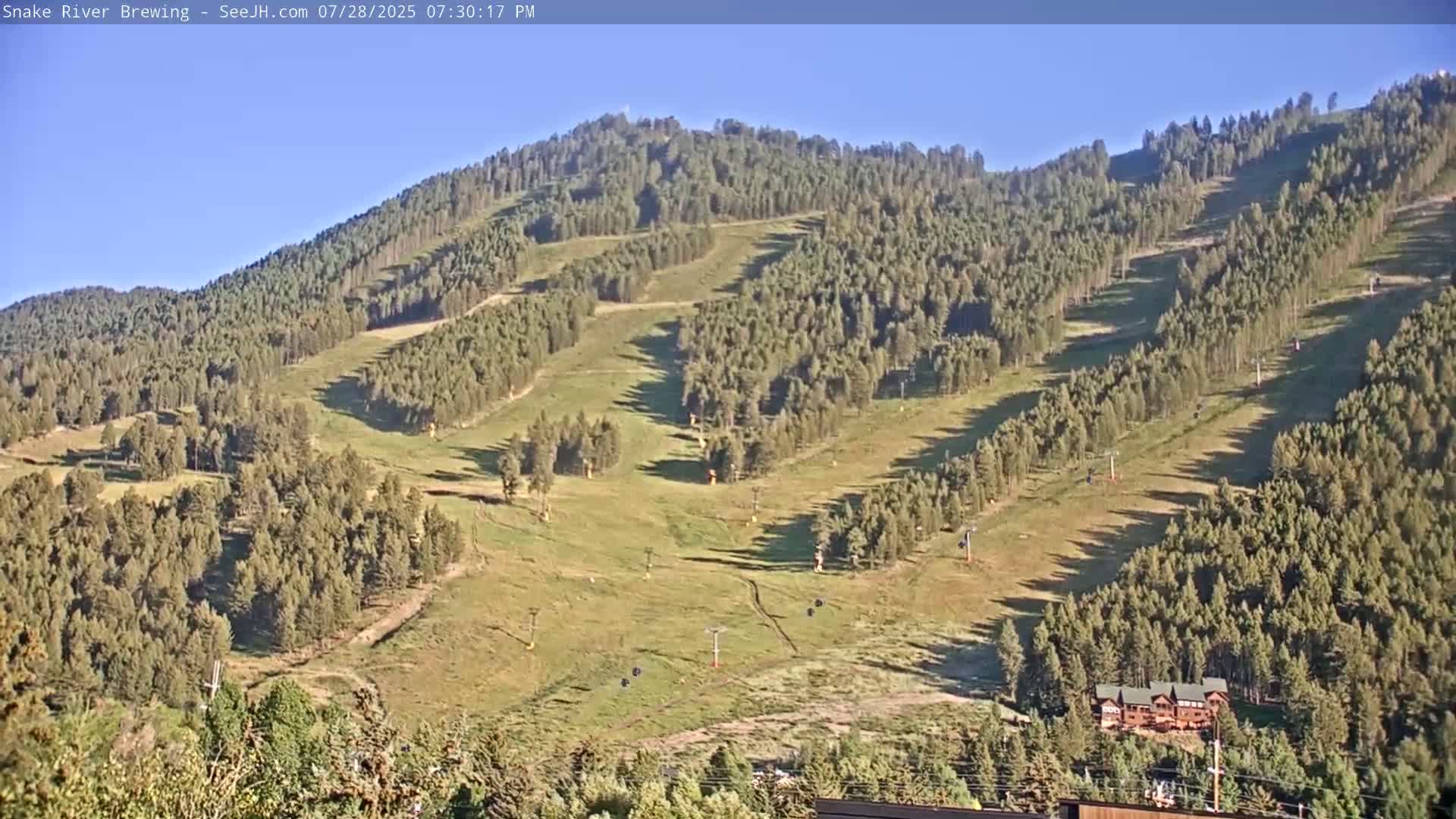 Snow King Mountain View from Jackson Town Live Cam - Jackson, Teton, Wyoming, USA