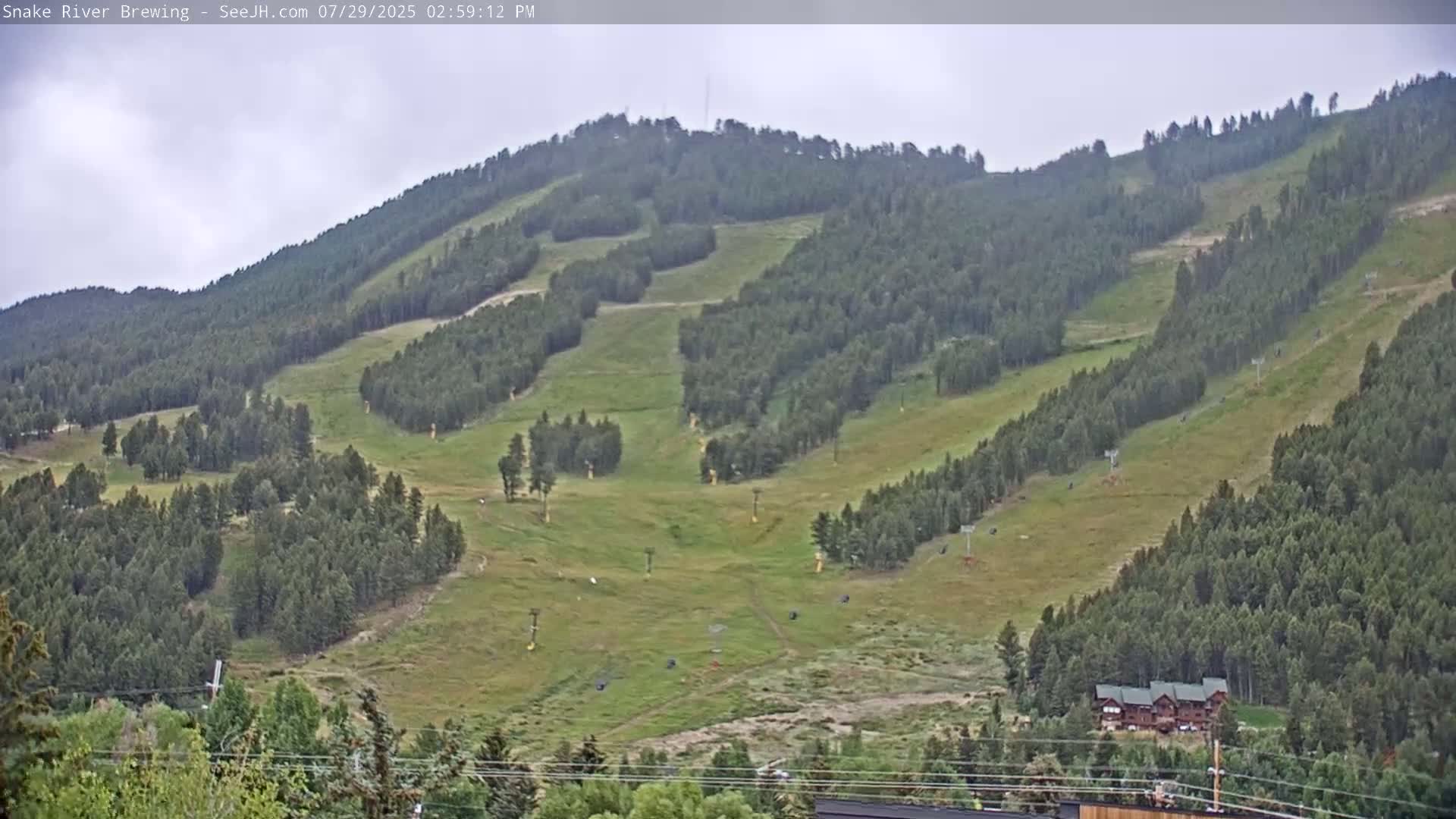 Snow King Mountain View from Jackson Town Live Cam - Jackson, Teton, Wyoming, USA