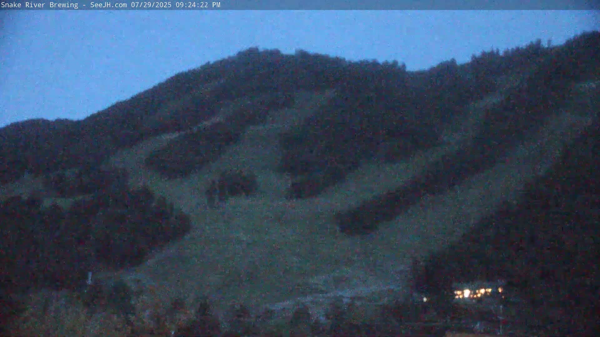 Snow King Mountain View from Jackson Town Live Cam - Jackson, Teton, Wyoming, USA