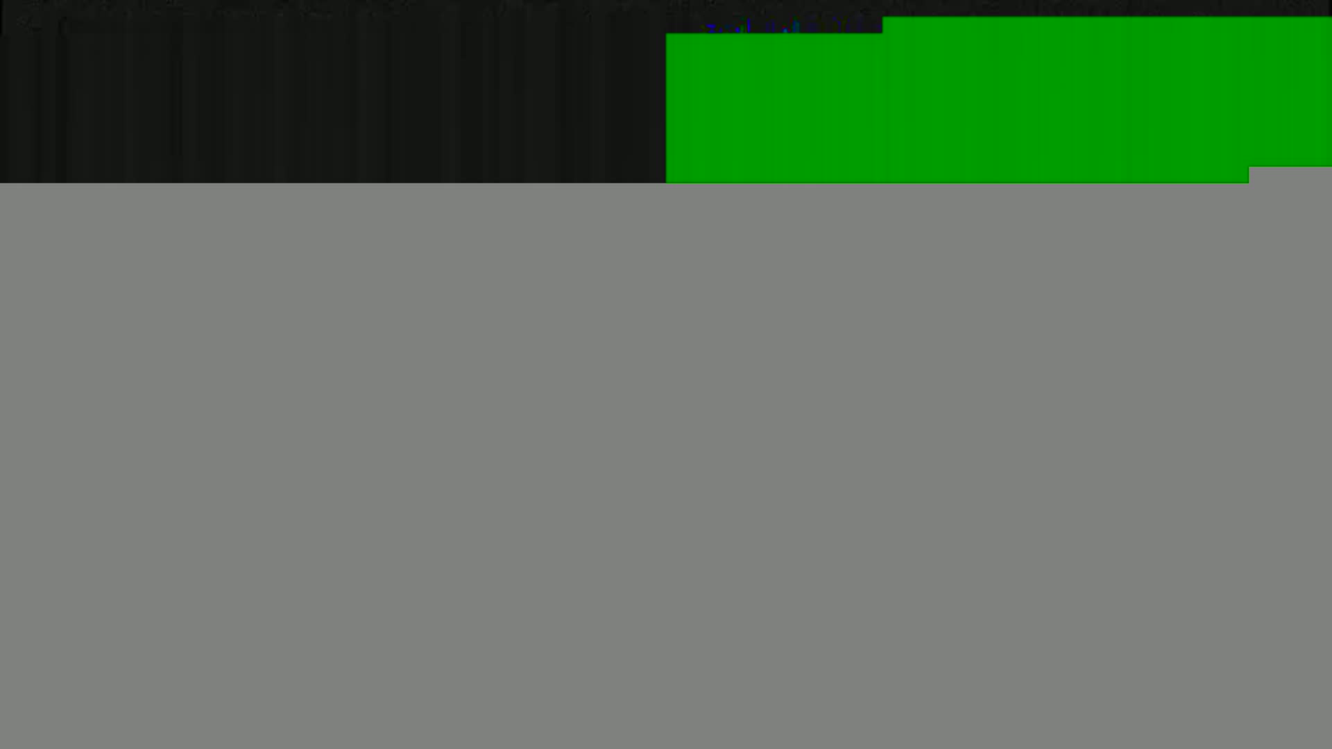 The image shows a dark gray rectangle topped by a thin black rectangle and a small green rectangle.