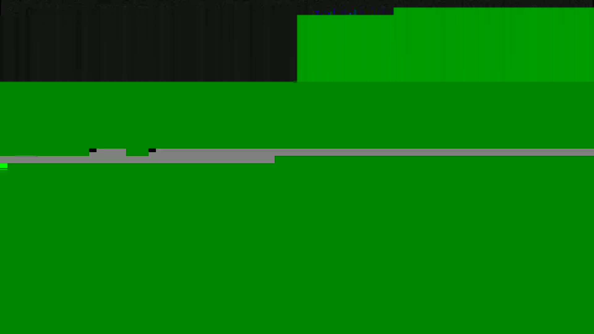 A gray horizontal line sits atop a mostly green background, with a small portion of black at the top.