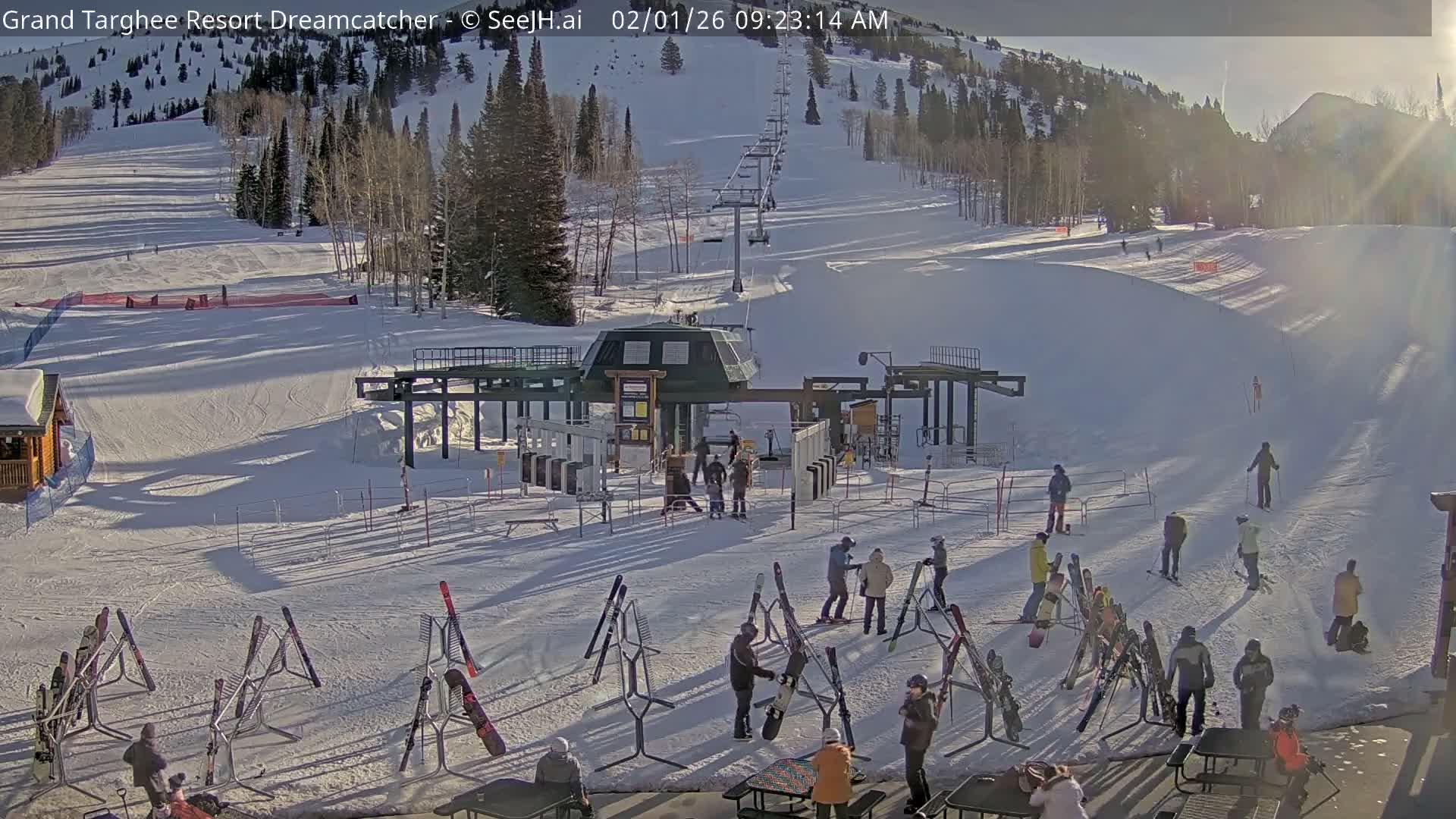 Grand Targhee Resort Ski Lifts & Slopes Live Cam - Alta, Teton, Wyoming, USA