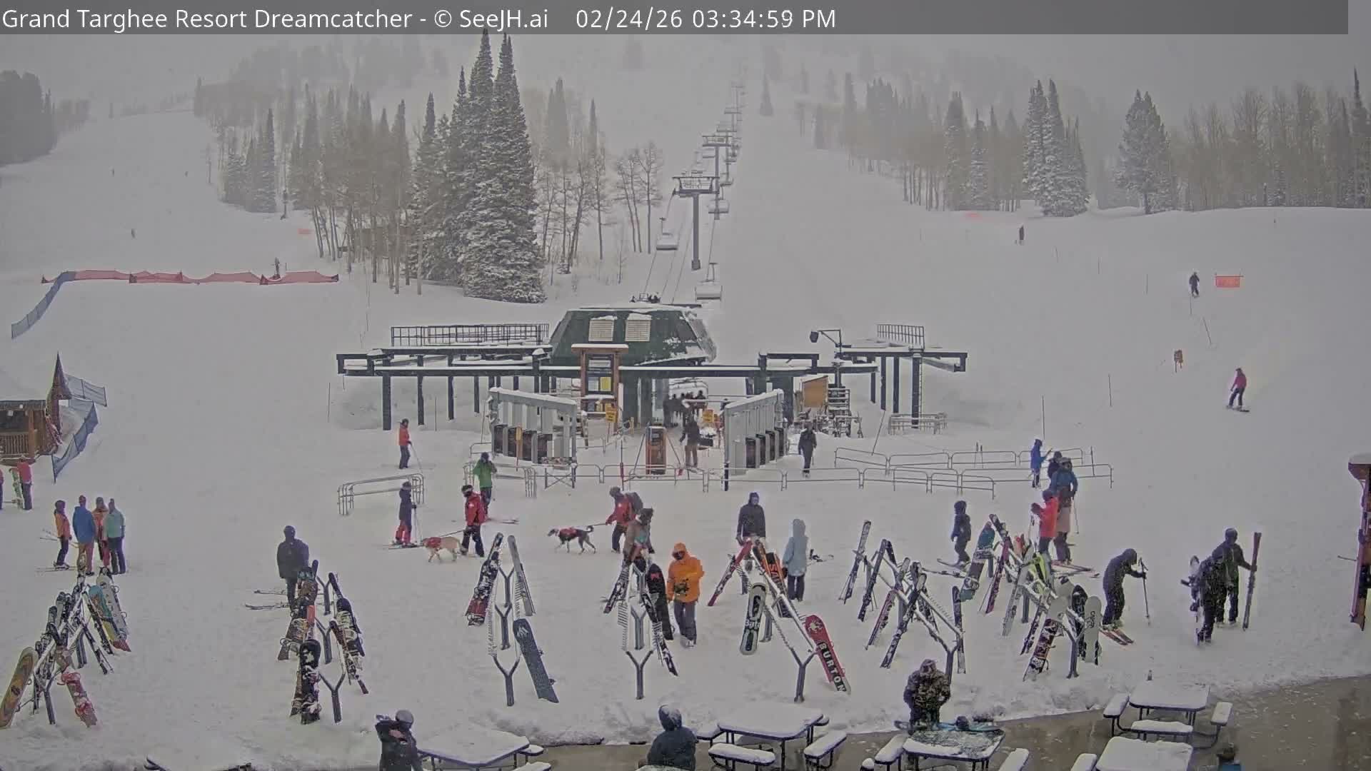 Grand Targhee Resort Ski Lifts & Slopes Live Cam - Alta, Teton, Wyoming, USA
