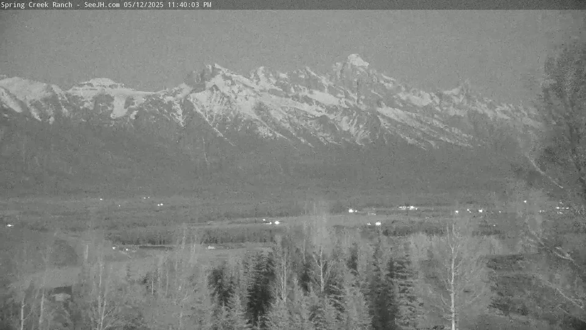 Grand Teton Mountain from Spring Creek Ranch in Jackson Hole, Wyoming - Jackson, Teton, Wyoming, USA