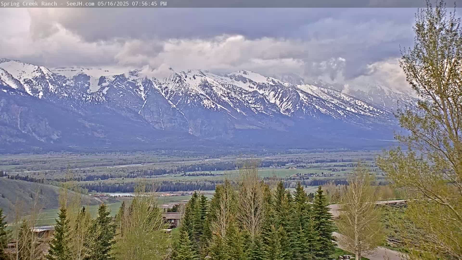 Grand Teton Mountain from Spring Creek Ranch in Jackson Hole, Wyoming - Jackson, Teton, Wyoming, USA