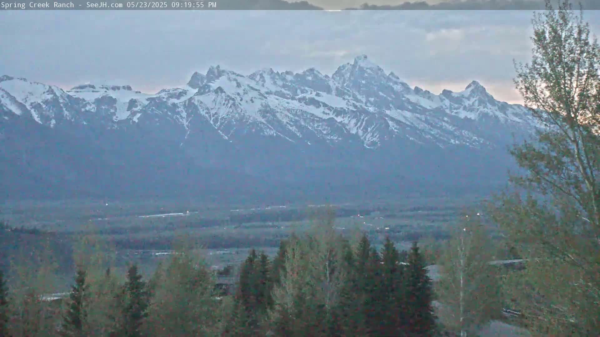 Grand Teton Mountain from Spring Creek Ranch in Jackson Hole, Wyoming - Jackson, Teton, Wyoming, USA