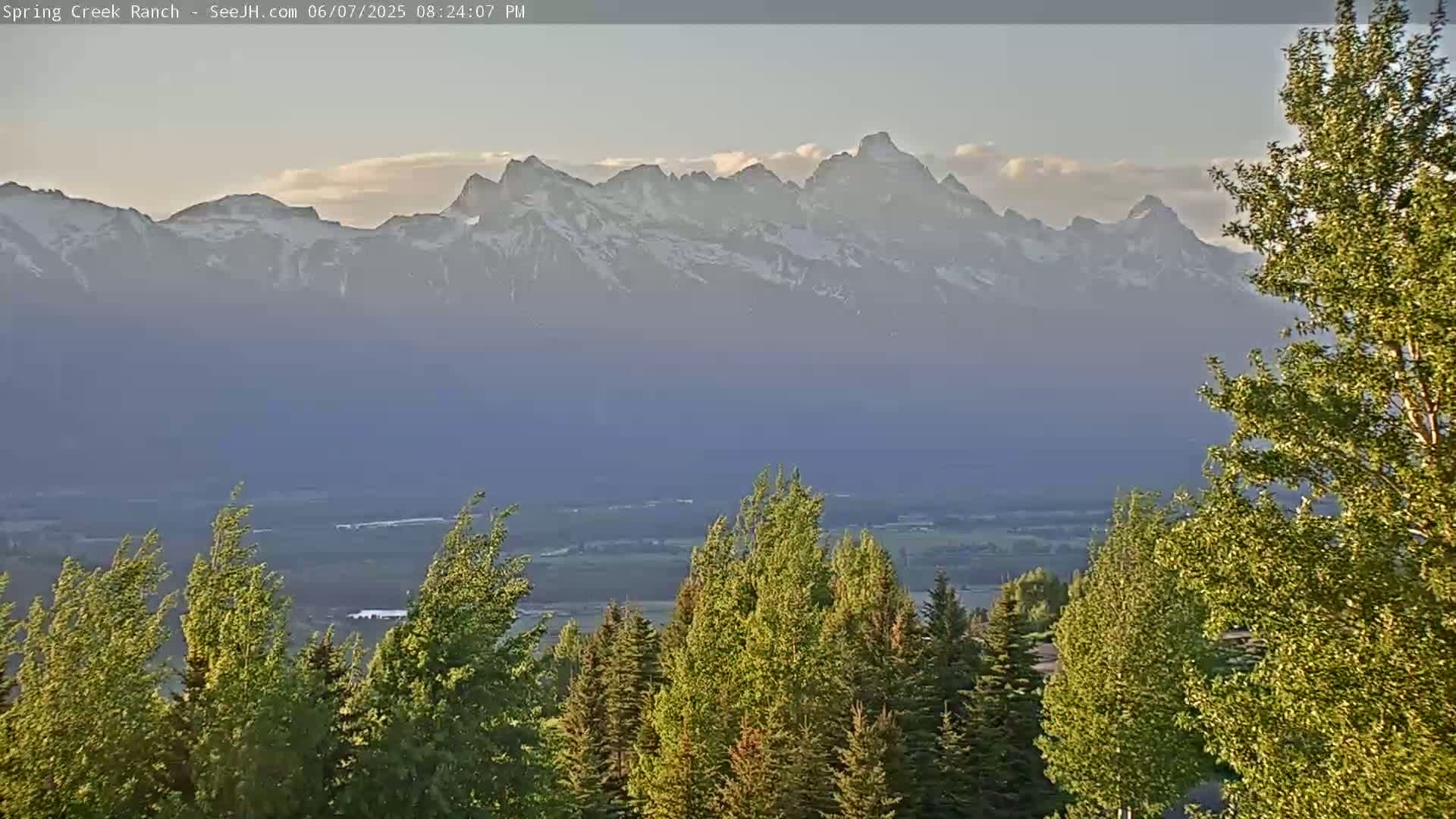 Grand Teton Mountain from Spring Creek Ranch in Jackson Hole, Wyoming - Jackson, Teton, Wyoming, USA