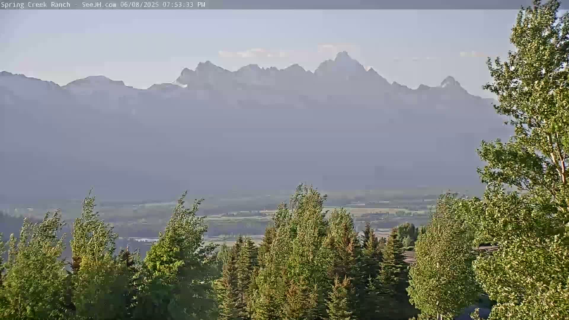 Grand Teton Mountain from Spring Creek Ranch in Jackson Hole, Wyoming - Jackson, Teton, Wyoming, USA