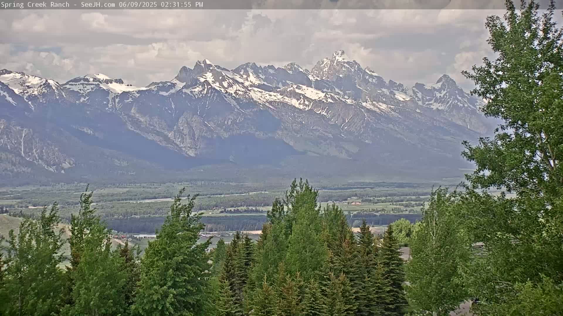 Grand Teton Mountain from Spring Creek Ranch in Jackson Hole, Wyoming - Jackson, Teton, Wyoming, USA