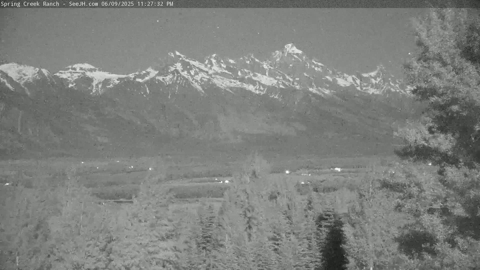 Grand Teton Mountain from Spring Creek Ranch in Jackson Hole, Wyoming - Jackson, Teton, Wyoming, USA